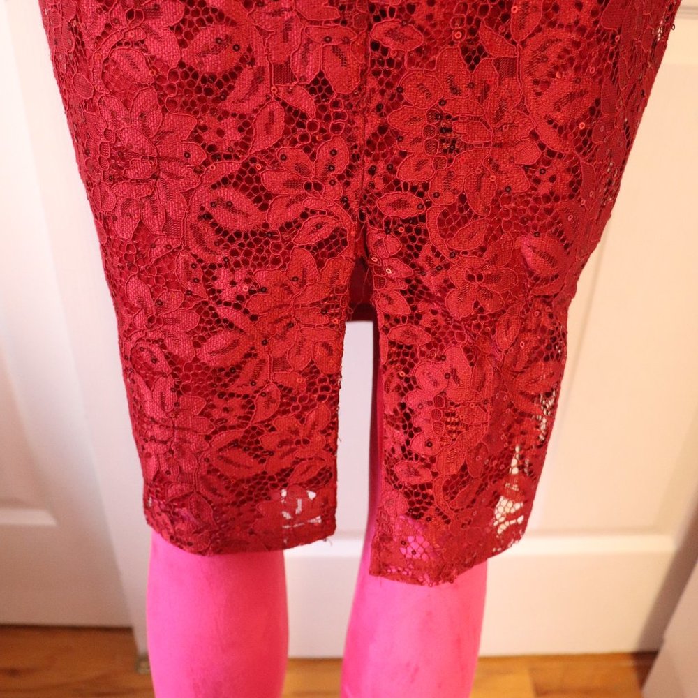 Lulus red medium lace dress - Picture 9 of 10